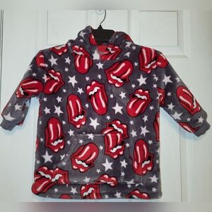 Rolling Stones Toddler Boy Super Soft Snugit Hoodie, Size 3T Red, Gray